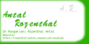antal rozenthal business card